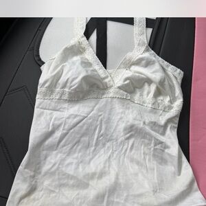 Elegant White Lace Trim Camisole